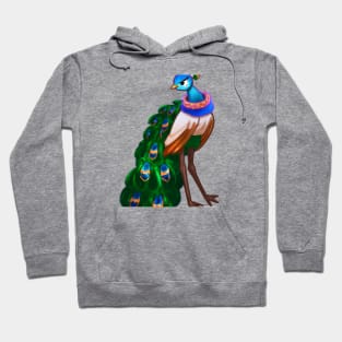 Cute Peacock Drawing Hoodie